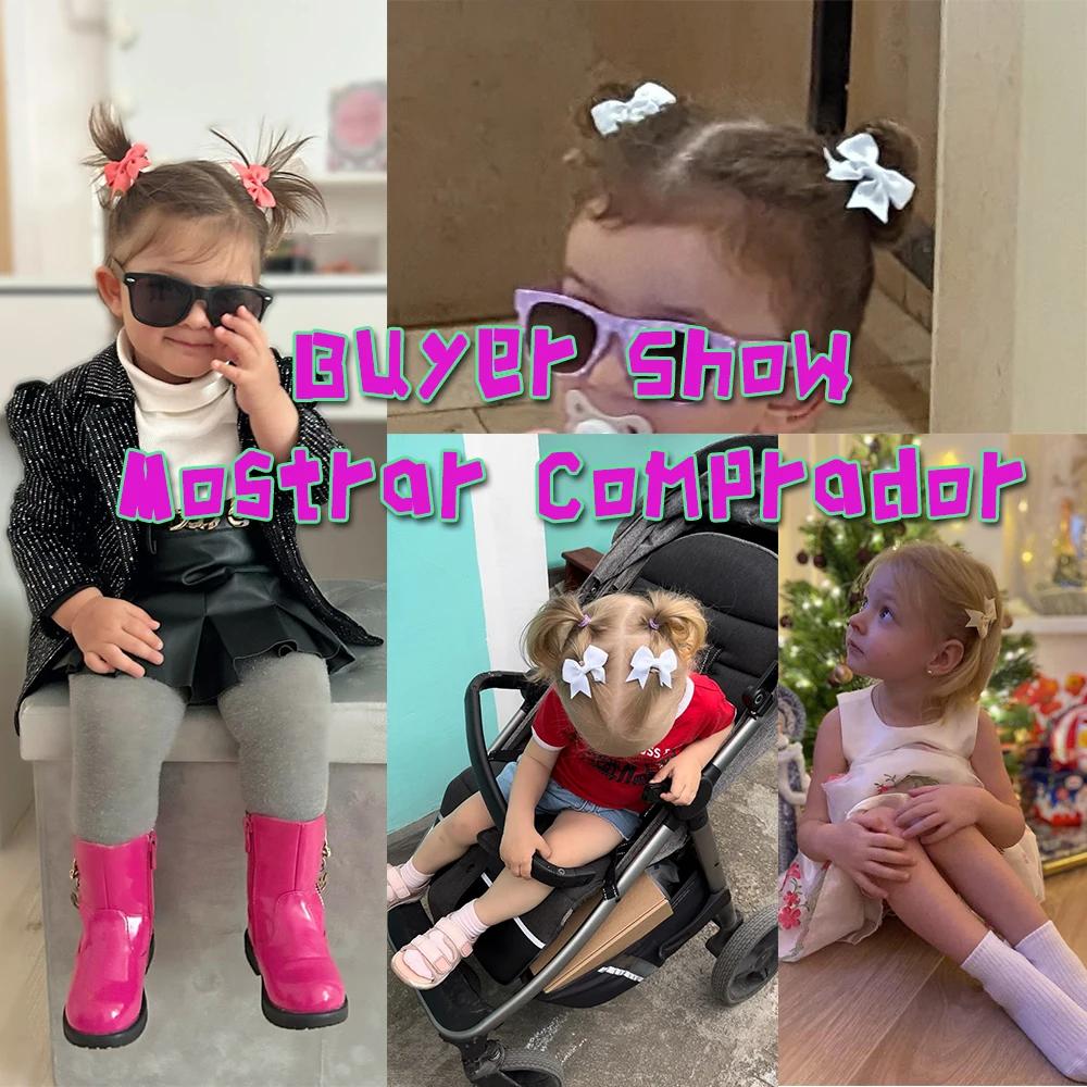 Pinces à cheveux avec nœuds pour enfants, couleur unie, pour bébés filles, ruban fait à la main, épi