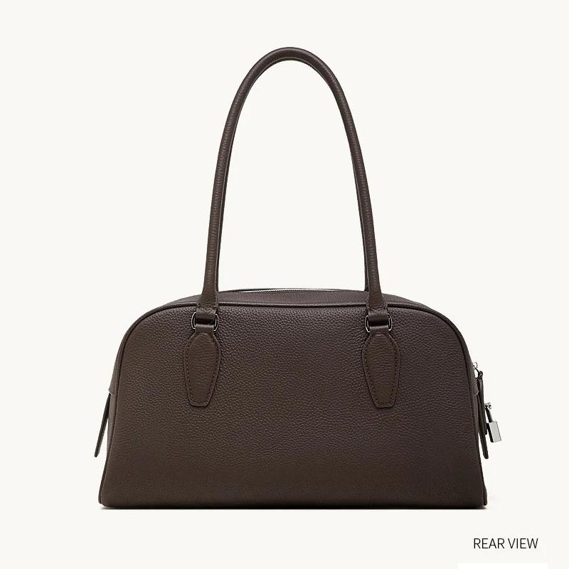 Nouveau Sac Boston 2026 pour Femme en Cuir Véritable de Haute Qualité, avec Poignée Supérieure, Coul