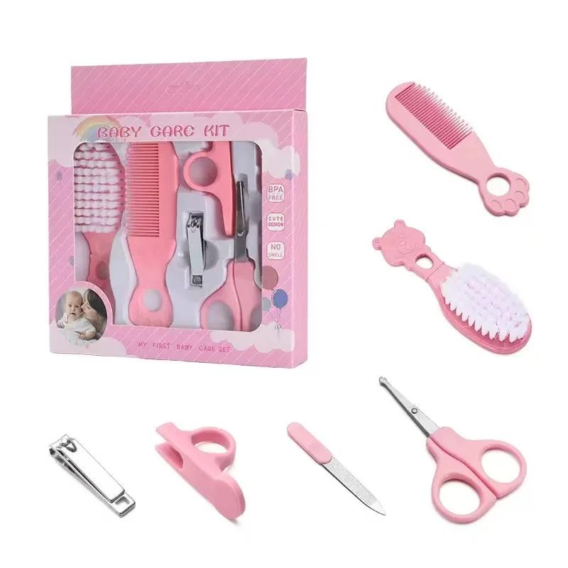 Kit de toilettage pour bébé, ensemble de soins pour bébé, sans BPA, Design mignon, peigne, brosse, c
