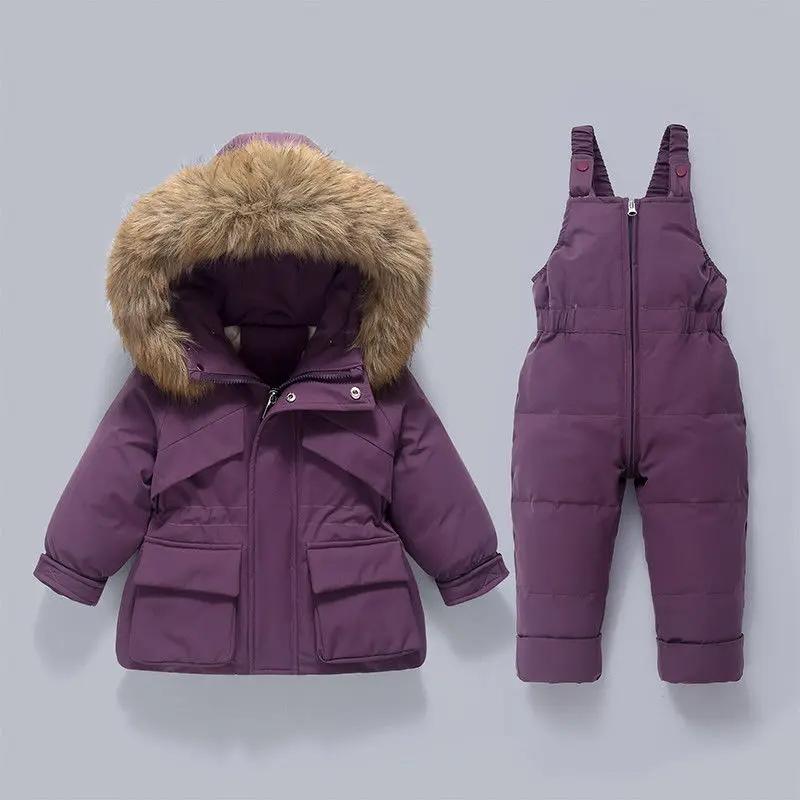 Parka d'hiver pour enfants, combinaison de ski pour filles, ensemble de vêtements pour bébé garçon,