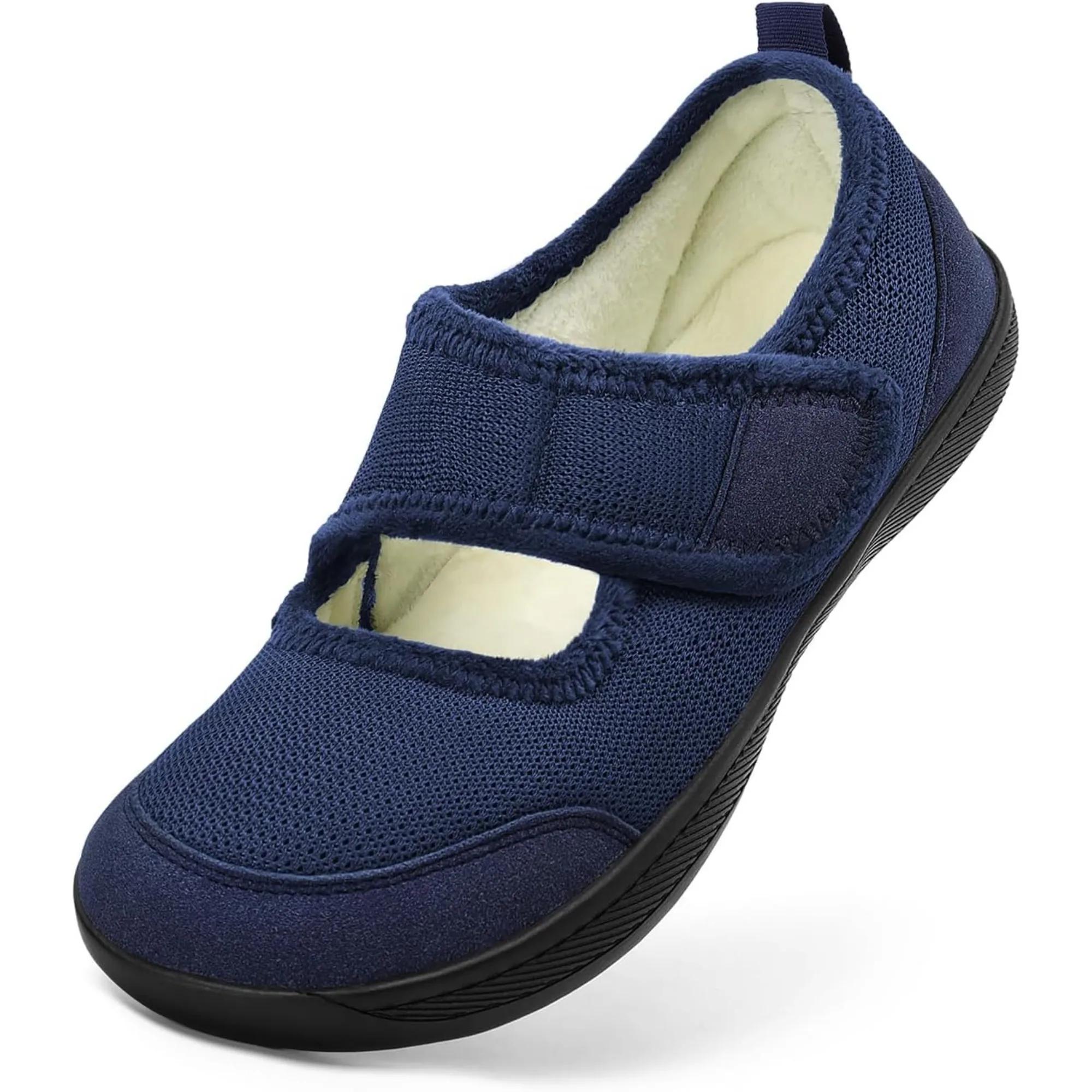 Pantoufles larges pour femmes, chaussures pour diabétiques, œdème, chaussures de marche pieds nus, p