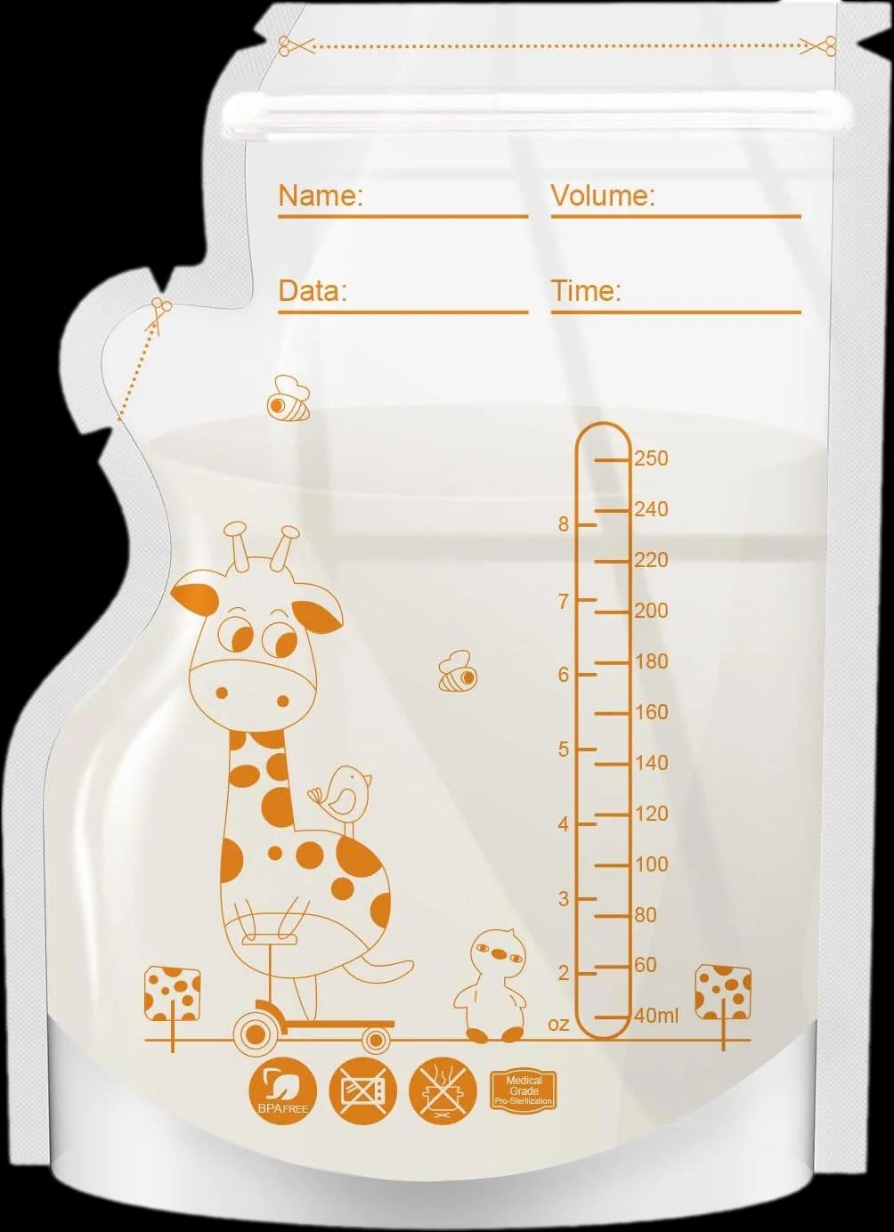 Sacs de conservation jetables pour lait maternel, 100 ou 50 paquets, capacité de 250ml, qualité hosp