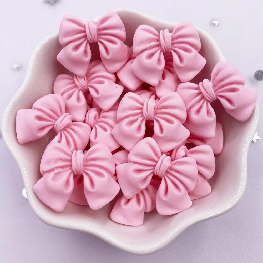 Figurines en résine colorée Kawaii, 20 pièces, nœud papillon de dessin animé, à dos plat, Scrapbook,