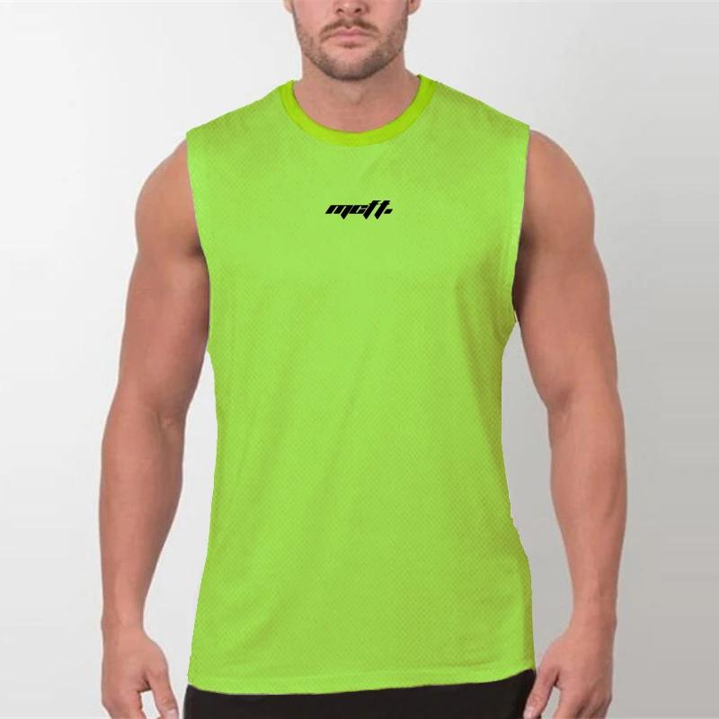 Débardeurs de fitness pour hommes – Marque de mode européenne et américaine – T-shirt de sport sans
