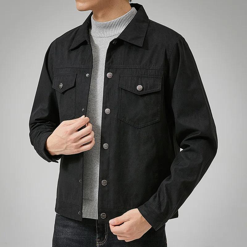 Veste de style britannique pour homme, printemps et automne, veste décontractée en daim, tendance, b