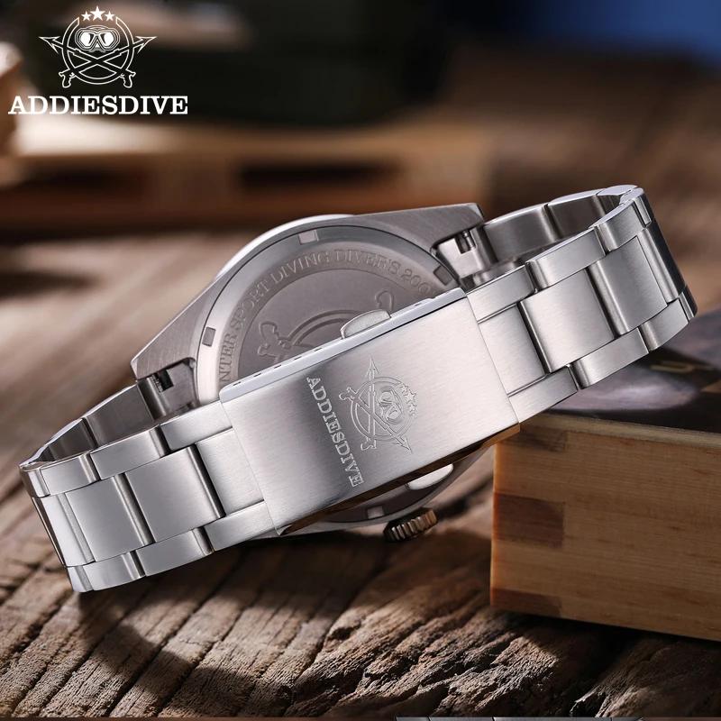 ADDIESDIVE Top marque 39mm Quartz GMT montres 20Bar étanche lumineux bulle miroir Sport verre montre