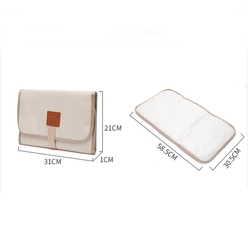 Tapis à langer Portable pliable et lavable pour bébé, Compact, pour voyage, imperméable, pour change