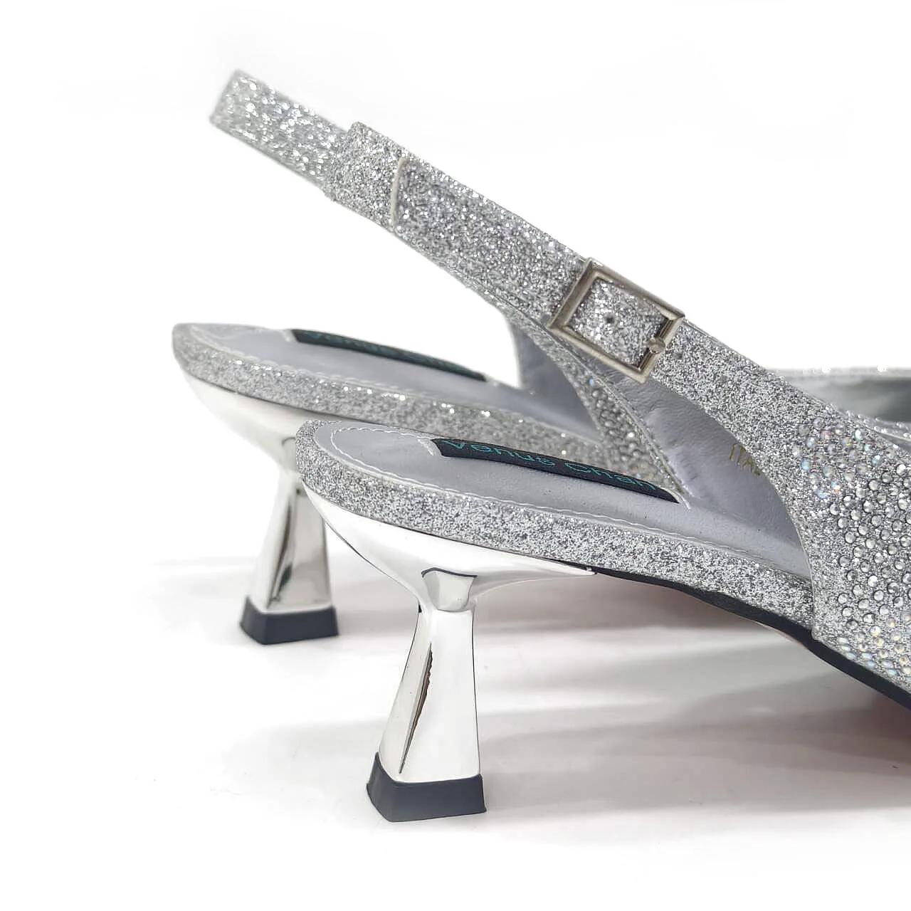 Venus Chan-Chaussures et Sacs Italiens pour Femme, Ensemble Assressenti, Argent 2024, Document, Stra