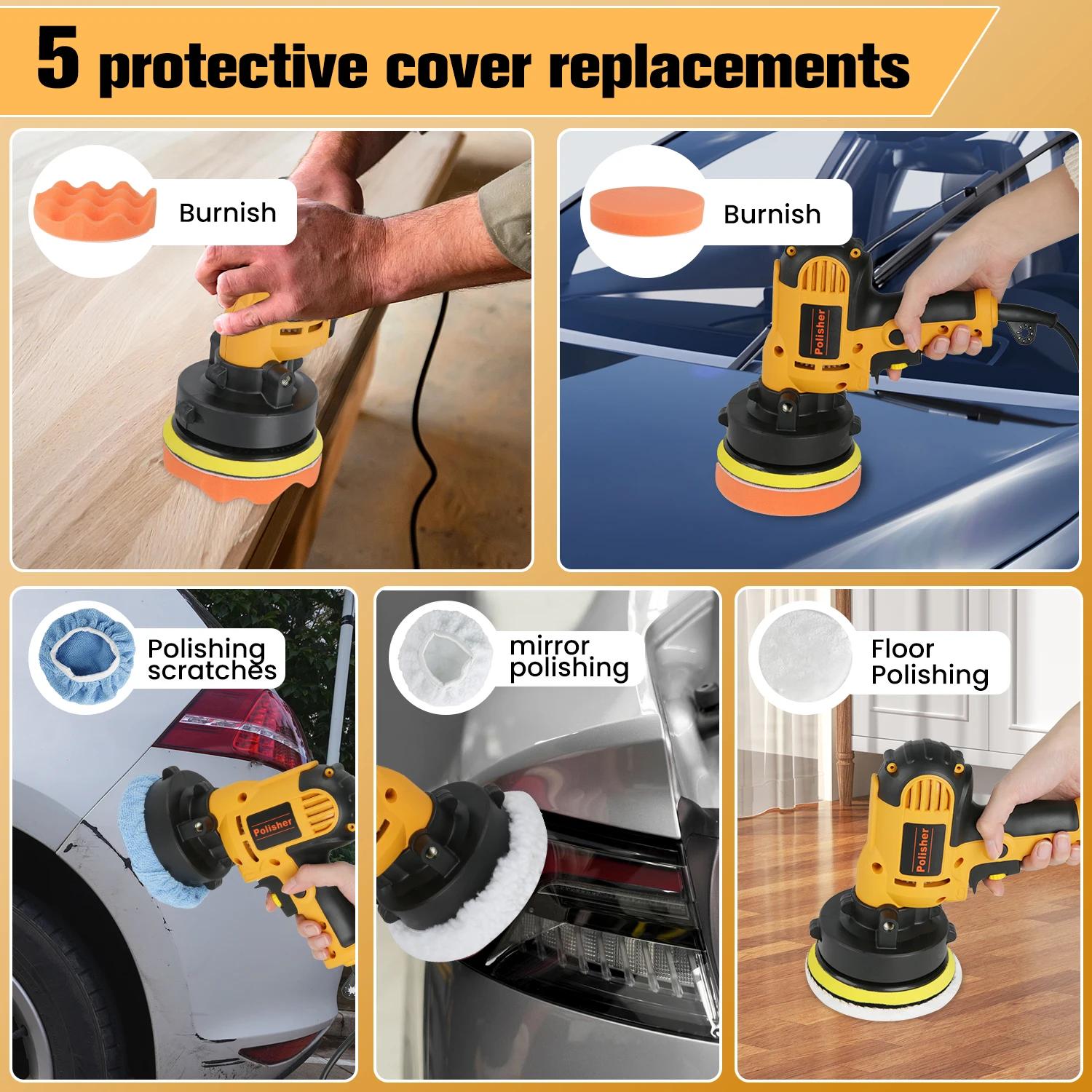 Polisseuse électrique pour voiture 125 mm, machine à cirer les voitures, outils de ponçage et de cir