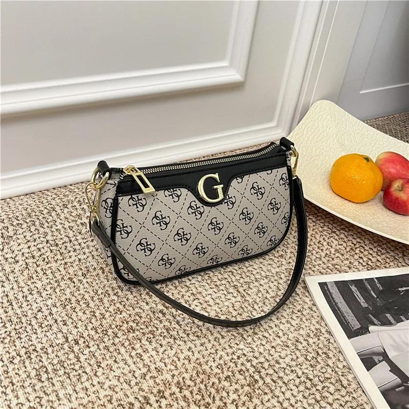 Sac bandoulière en cuir classique et élégant pour femme, sac à main de luxe de marque célèbre, acces