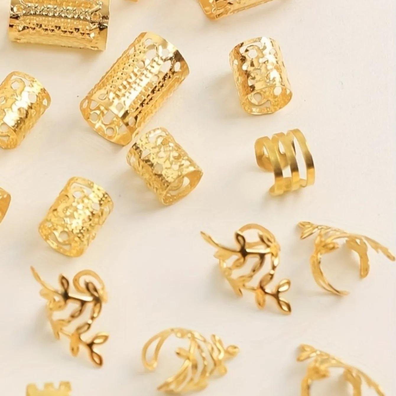 Anneaux de cheveux ajourés élégants pour femmes et filles, accessoires de cheveux DIY, bijoux de che