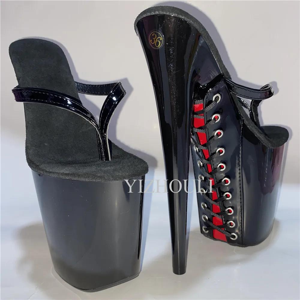 Pantoufles de Princesse Élégantes avec Semelles à Lanières Croisées, Talons de Boîte de Nuit Sexy, S
