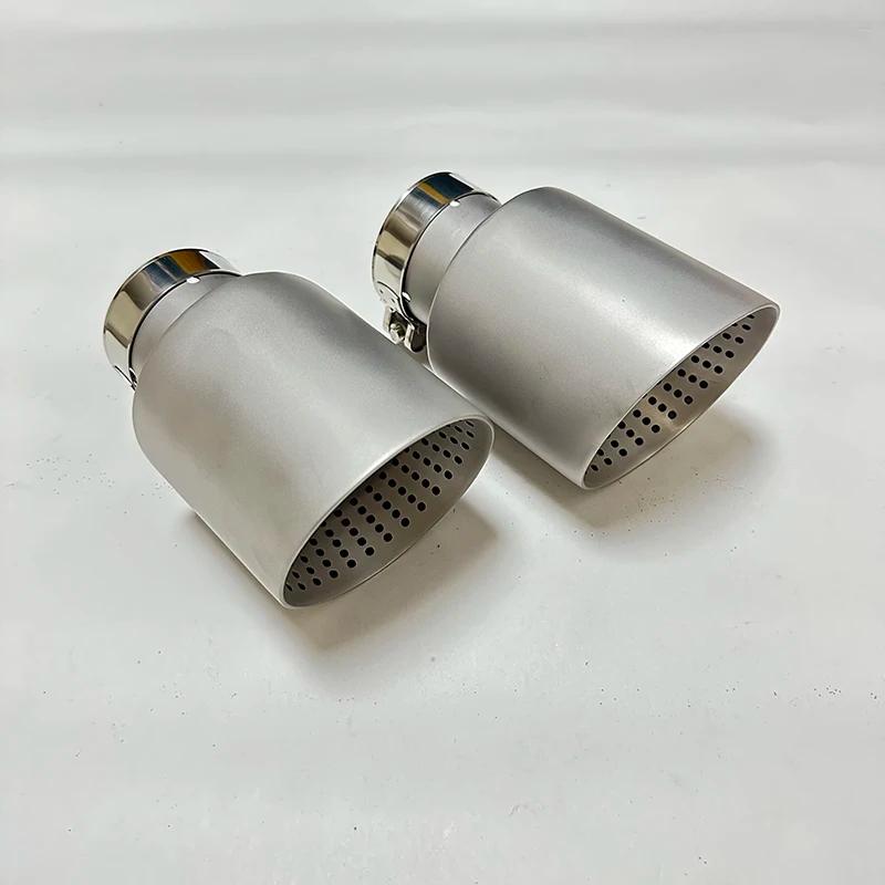 1 pièces accessoires de voiture buse d'échappement mat 304 acier inoxydable système de silencieux de