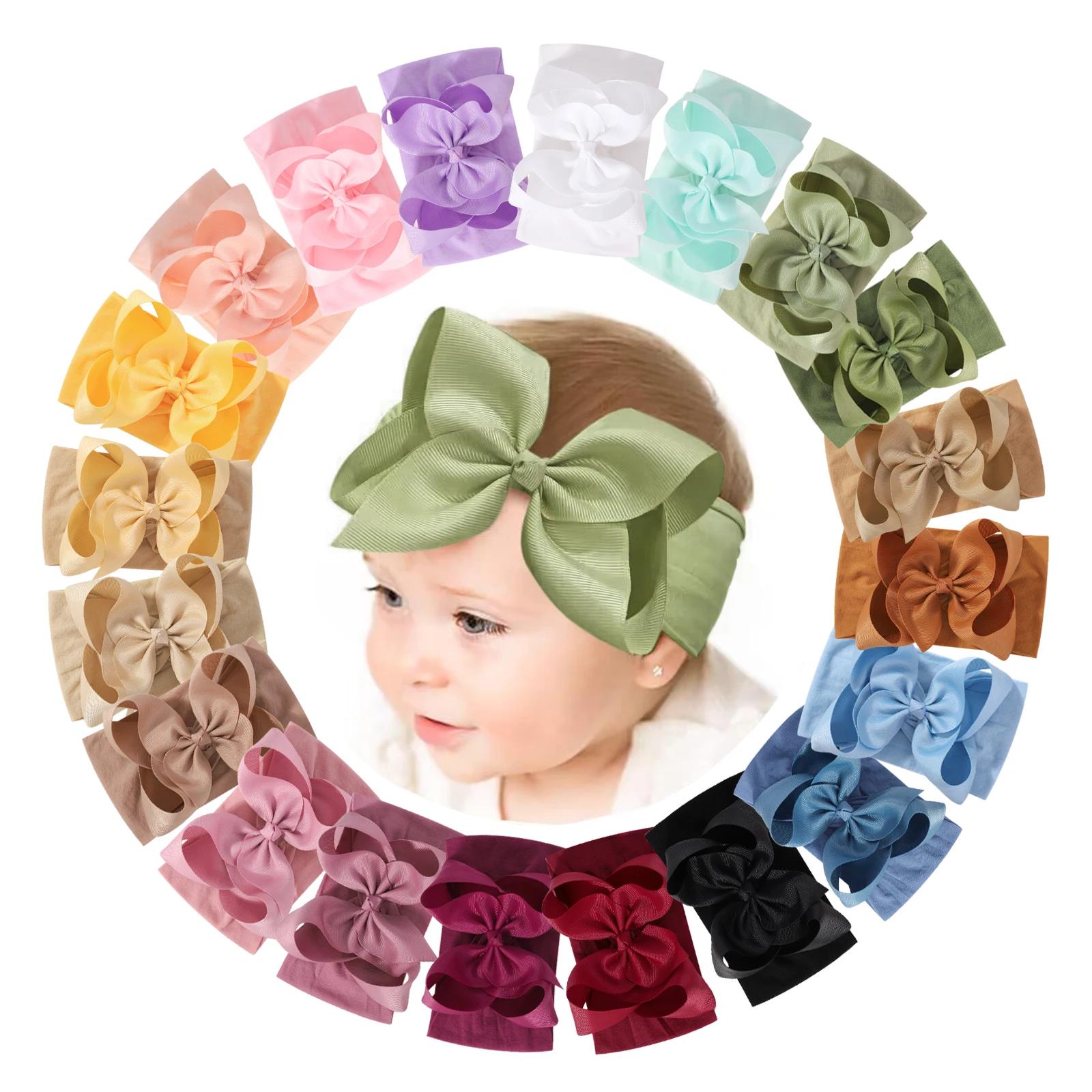 6/20 pièces bandeaux de bébé doux avec 4.5 pouces arcs de cheveux bandeaux pour bébé fille bandeau n