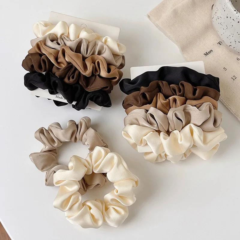 Chouchous en Satin élégants pour femmes, plus doux que les bandes élastiques, corde à cheveux pour f