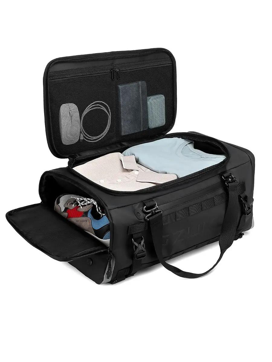 Ozuko valise organisateur hommes sport Fitness séparation sèche et humide sac de voyage court voyage