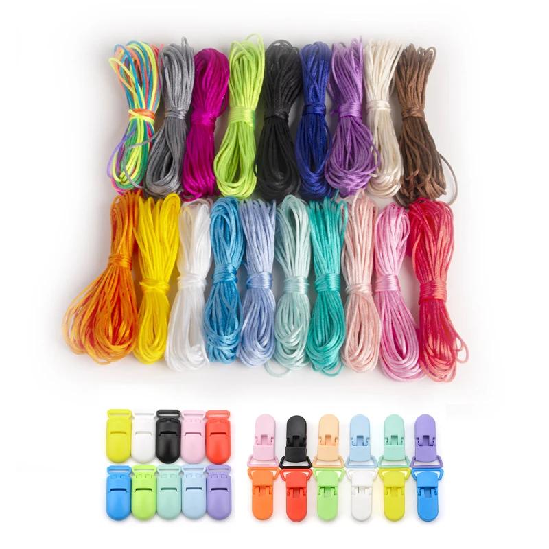 Fermoir en plastique pour mamelon de bébé, 20mm, perles colorées en Silicone, accessoire de fabricat
