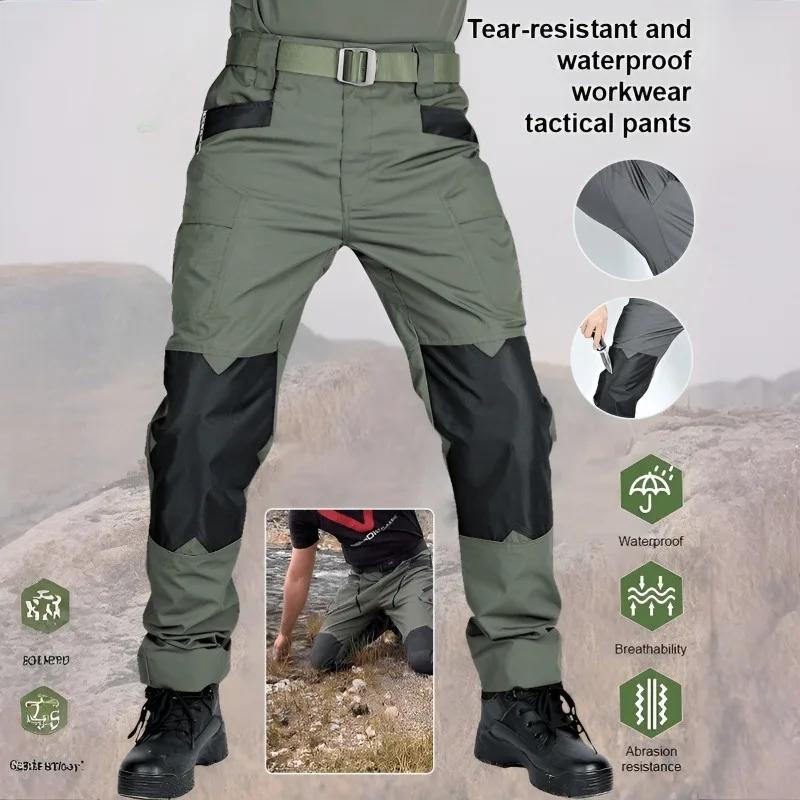 Pantalon tactique pour homme, pantalon d'entraînement multifonctionnel pour l'extérieur avec poches,