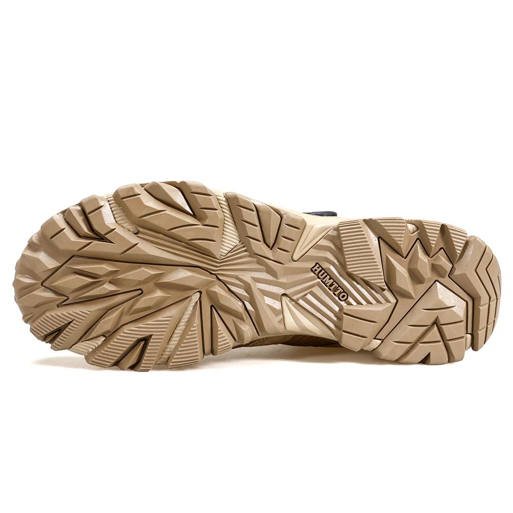HUMTTO – chaussures de randonnée en cuir imperméables pour hommes, baskets d'extérieur, de Camping,