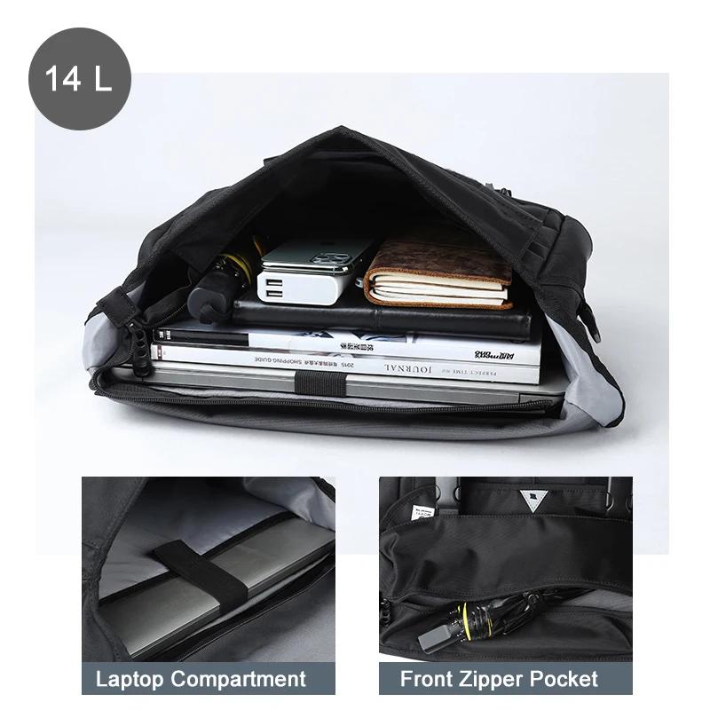 Grand sac à bandoulière étanche pour hommes, sacs de messager, sacs multicouches, conception antivol