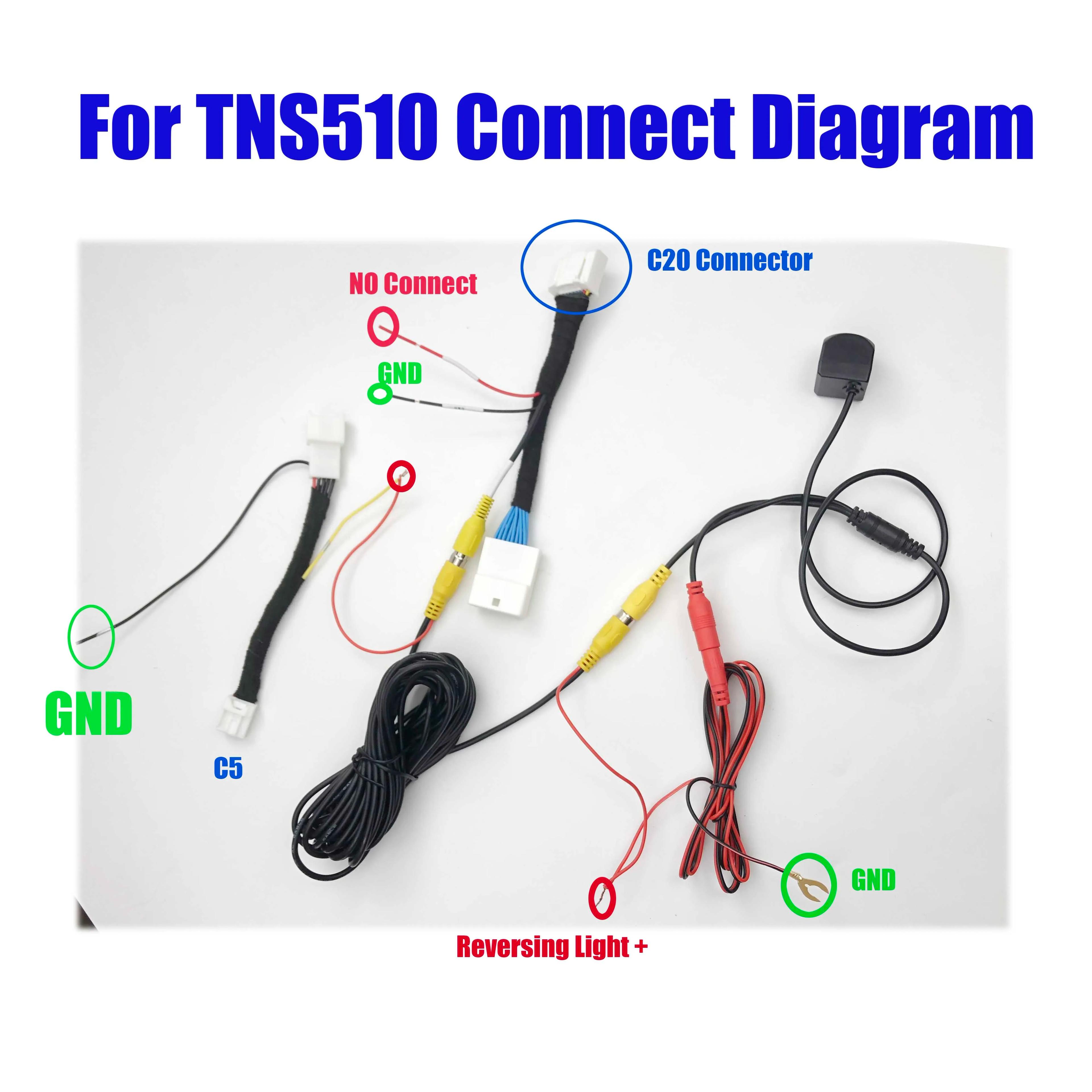 JIAYITIAN Kit d'adaptateur de caméra de recul pour Toyota GEN5 GEN6 TNS510 unité RAV4 Avensis VERSO