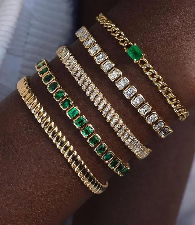 Bracelet en zircone cubique 5A CZ, lunette géométrique de différentes formes, chaîne de Tennis, bijo
