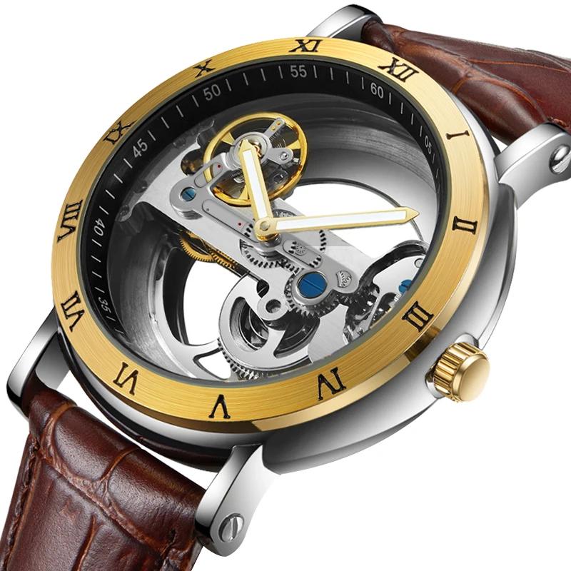Montre hommes montre automatique montre de luxe homme montre-bracelet mécanique squelette conception