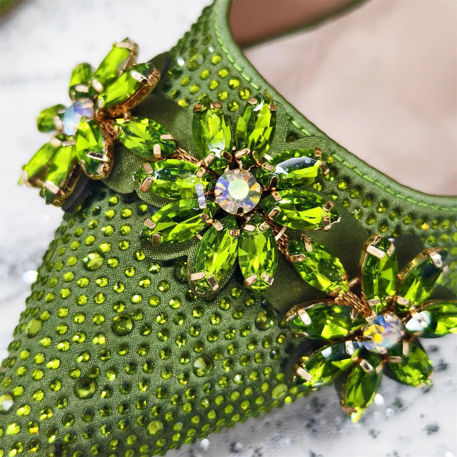 Venus Chan-Sac à main pointu vert olive pour femme, chaussures et sacs à talons hauts, soirée biscui