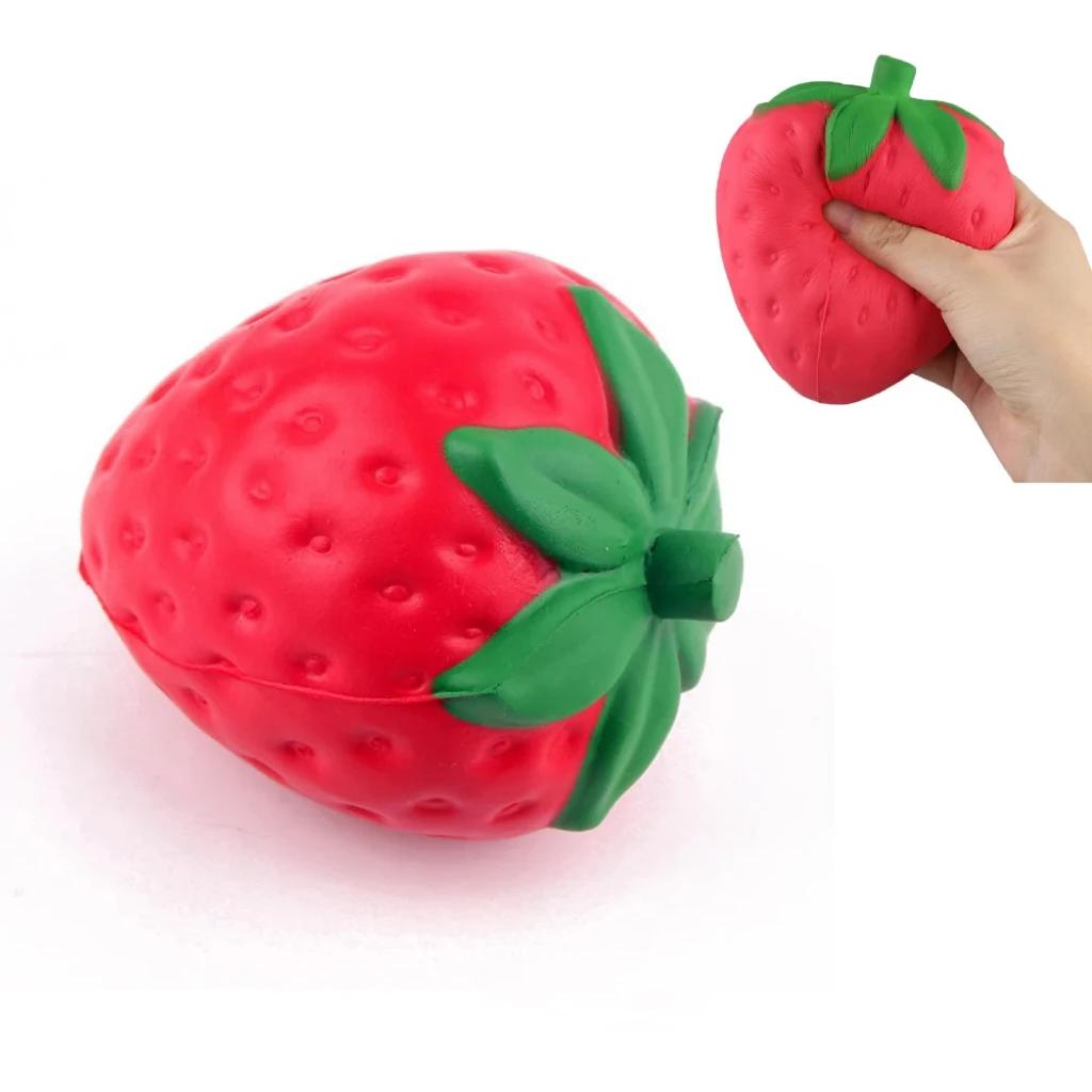 Super Jumbo fraise Squishy lente montée Antistress pour adultes Anti-anxiété Fidget jouet enfant adu