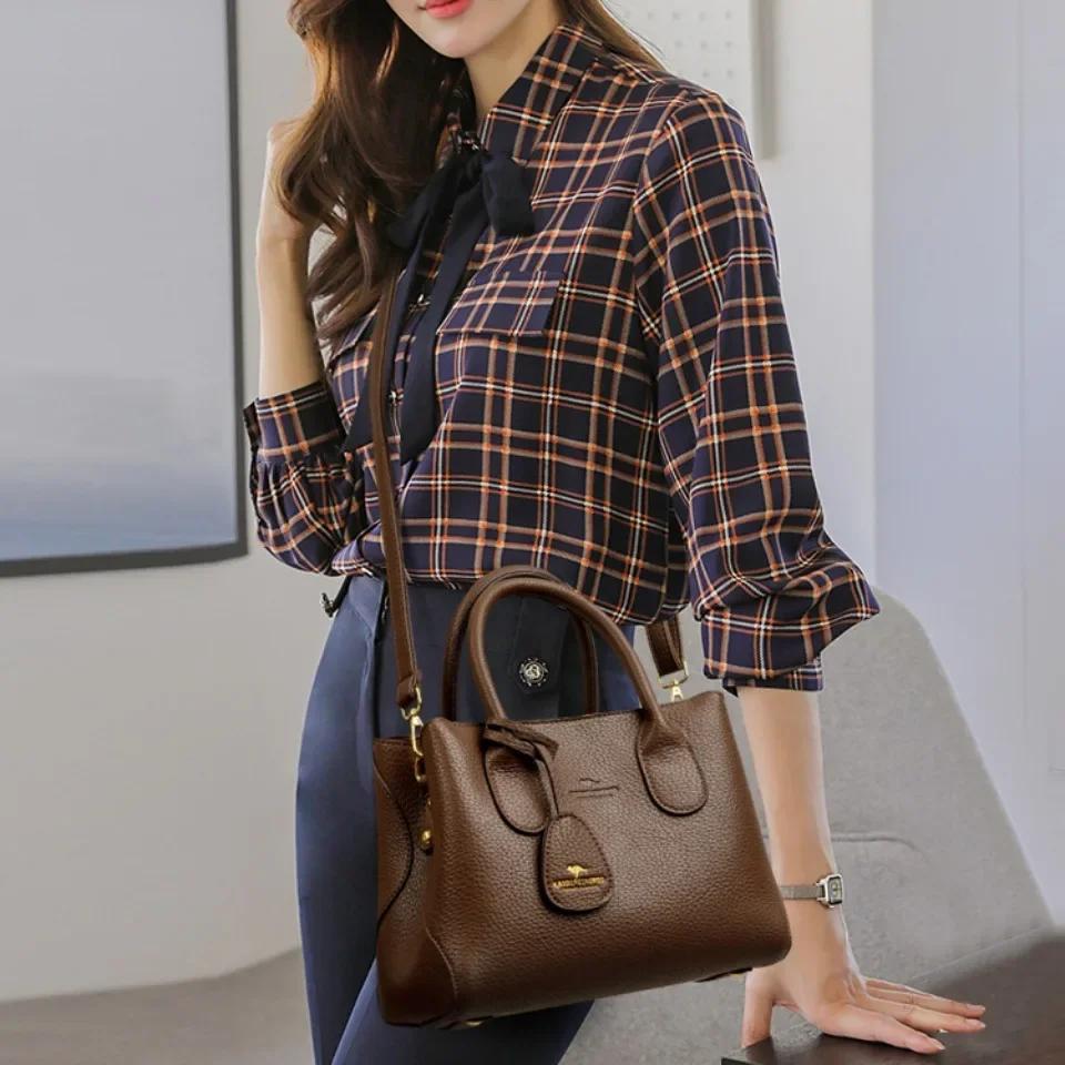 Sacs à main pour femmes à 3 couches, sacs à bandoulière de luxe, sacs en cuir souple de haute qualit