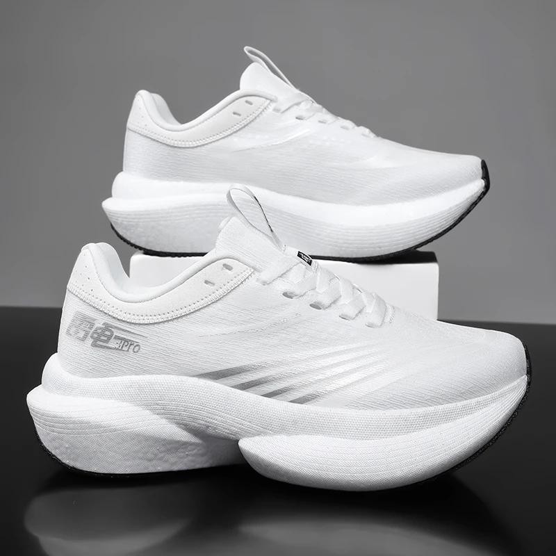 Nouvelles chaussures de course à pied avec plaque en carbone pour marathon, respirantes, légères, co