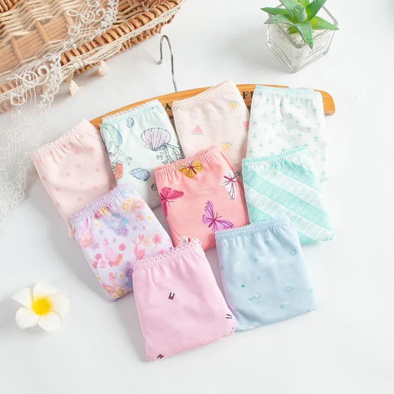 6 pièces/lot sous-vêtements pour enfants bébé filles culottes coton imprimé fleuri tout-petits Short