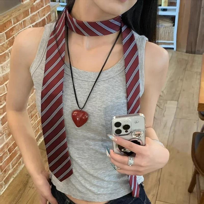 Nouveau JK cravates femmes rayé cou cravate filles Style japonais pour Jk uniforme longue maigre cra