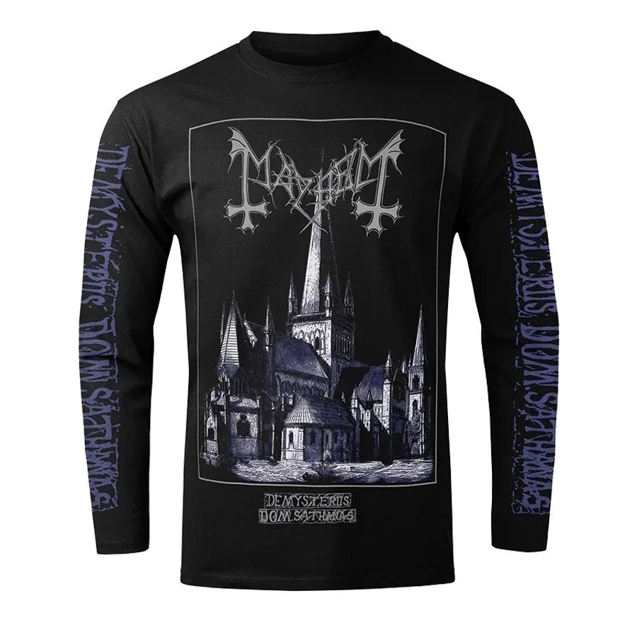 Vente chaude métal noir MAYHEM groupe street rock américain rétro 3D imprimé T-shirt hommes à manche