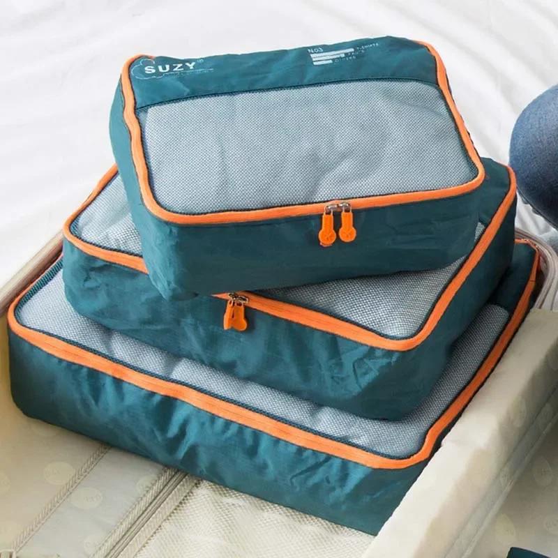 Ensemble de 7/6 pièces, organisateur de voyage, sacs de rangement, valise, organisateur de bagages p