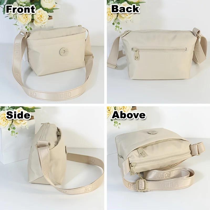Sacs à bandoulière tendance pour femmes, sac messager, matériau en nylon de haute qualité, 3 poches,
