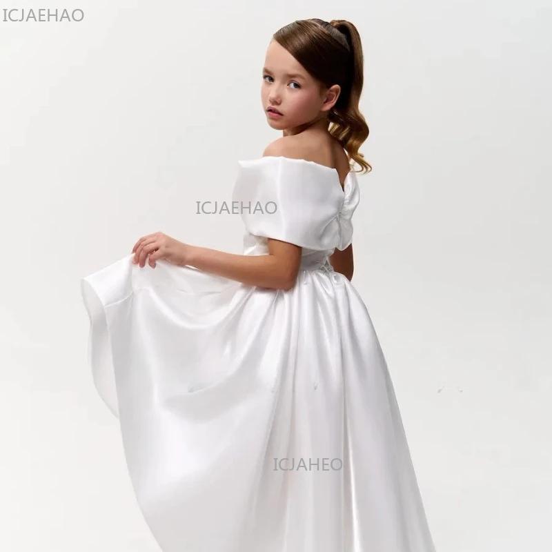 Robe de princesse à épaules dénudées pour filles, idéale pour les fêtes d'anniversaire, les demoisel