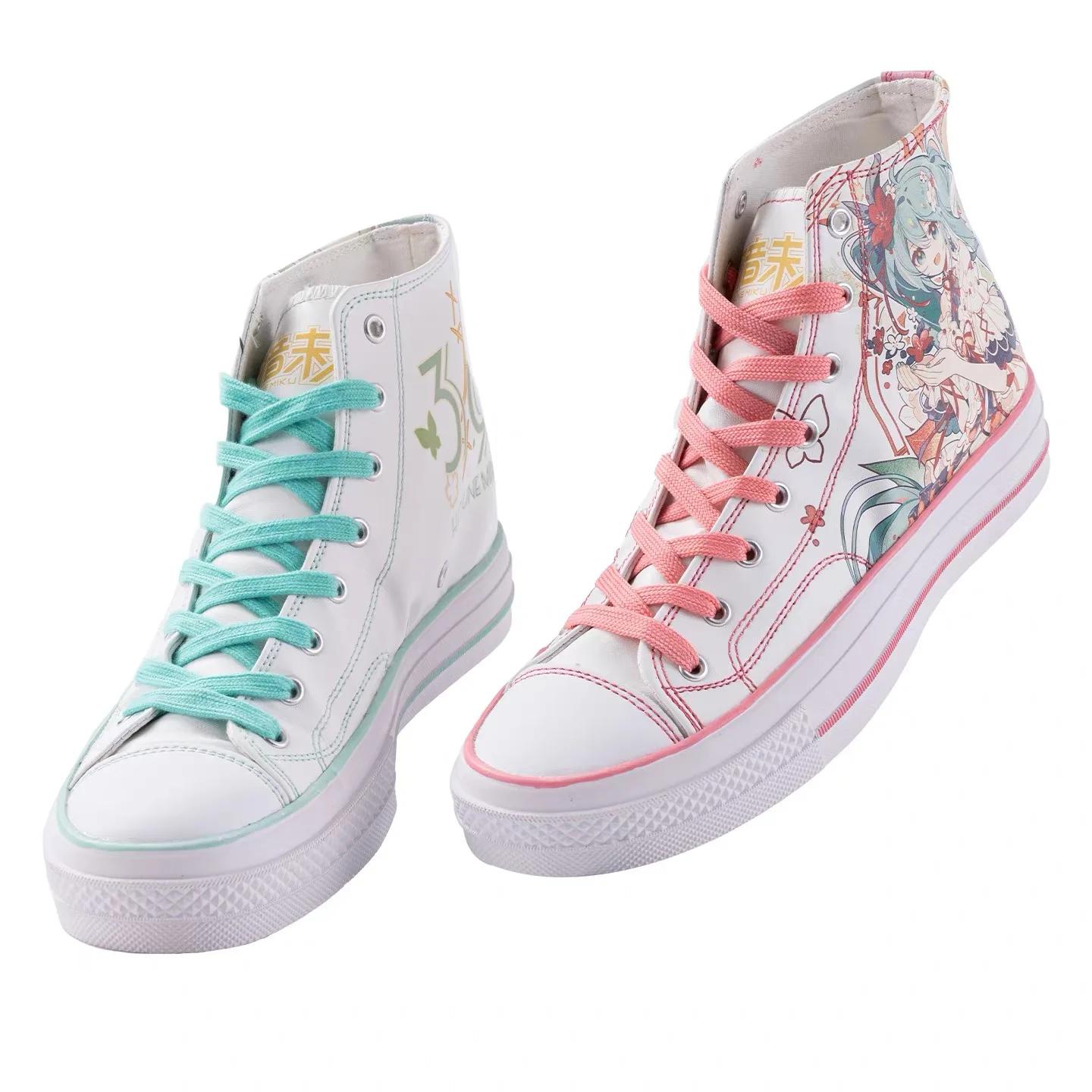 Original Moeyu Hatsune Miku chaussures pour femmes hommes décontracté à lacets toile baskets dame ch