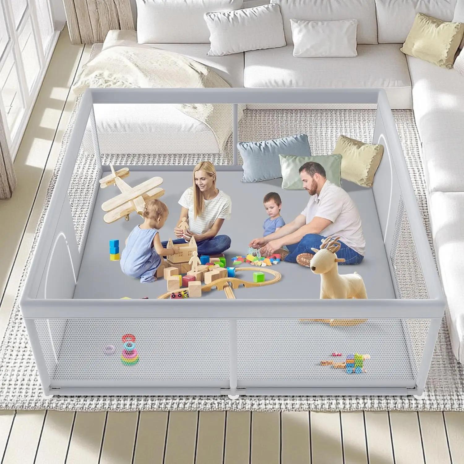 Grand parc de jeu, enclos de jeu pour bébés, parcs de jeu pour usage intérieur et extérieur, parc de