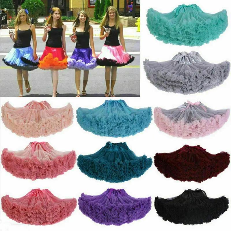 Femmes filles Tutu jupe fête moelleux sous-jupe femmes Ballet adolescente jupon fille princesse Tull