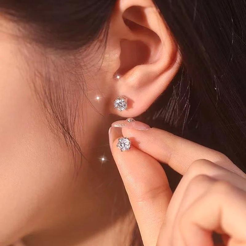 Boucles d'oreilles Moissanite pour femmes, Promotion 100%, stylo de Test de diamant, clous d'oreille