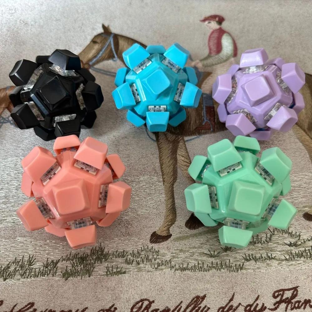 Nouveau 12 touches boule magique Fidget porte-clés touches bouton bricolage clavier doigt clavier ca