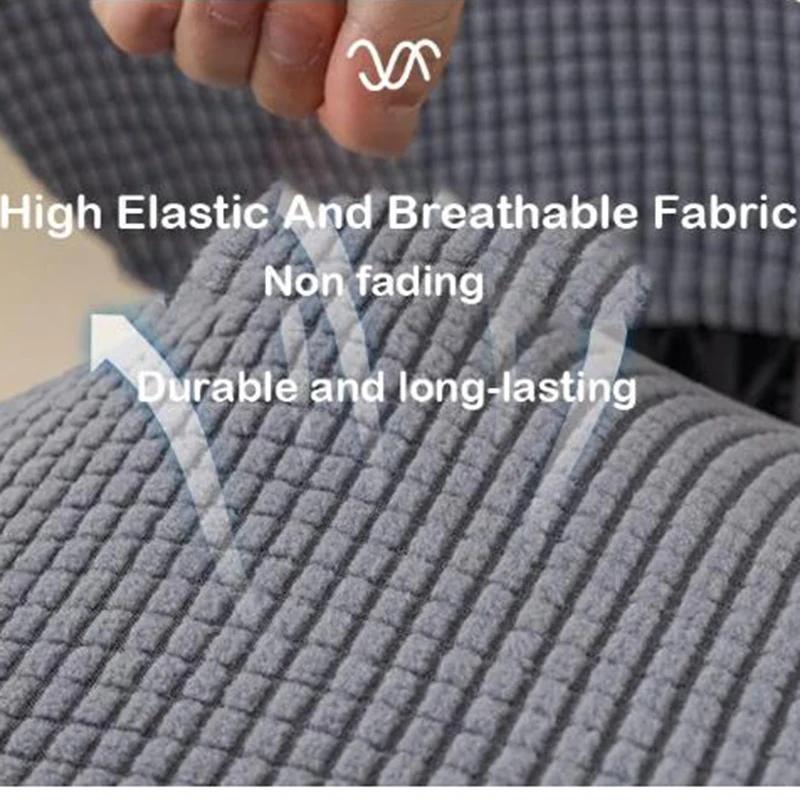 Lot de 2 housses de chaise de bureau en velours écossais très élastiques, épaisses, en spandex, pour