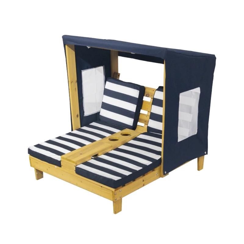 Chaise longue de plage pour enfants-canapé pliable d'extérieur avec dossier, siège Double pour le sa