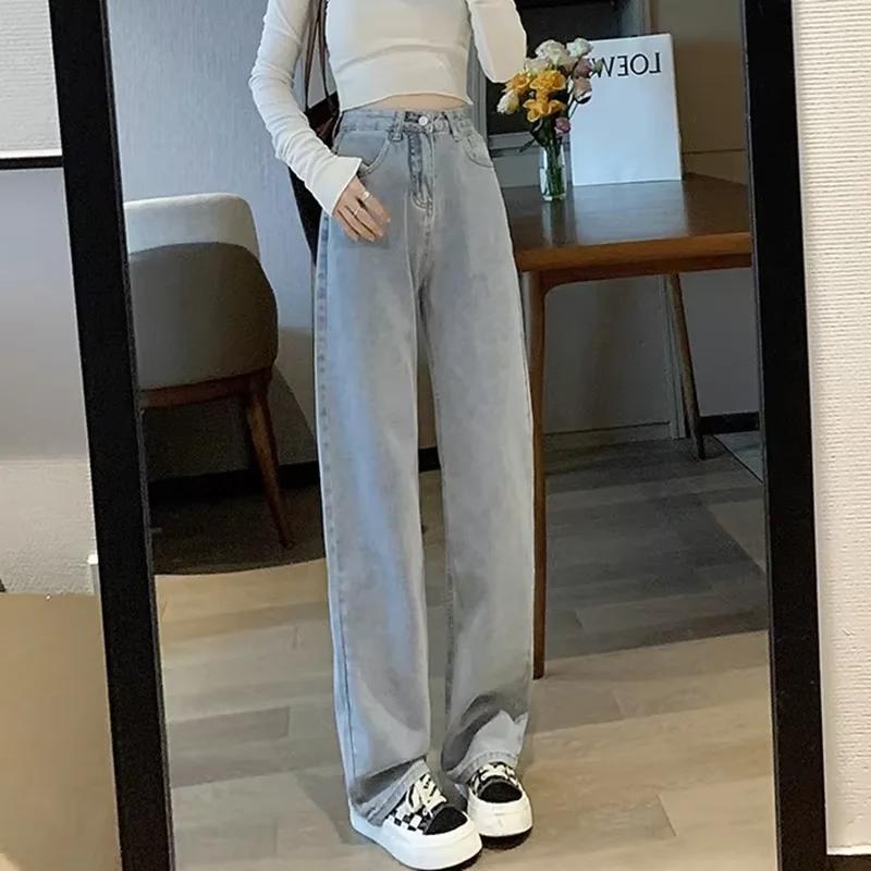 Nouveaux Styles d'automne et d'hiver adaptés à toutes les saisons, jean basique pour femmes, taille