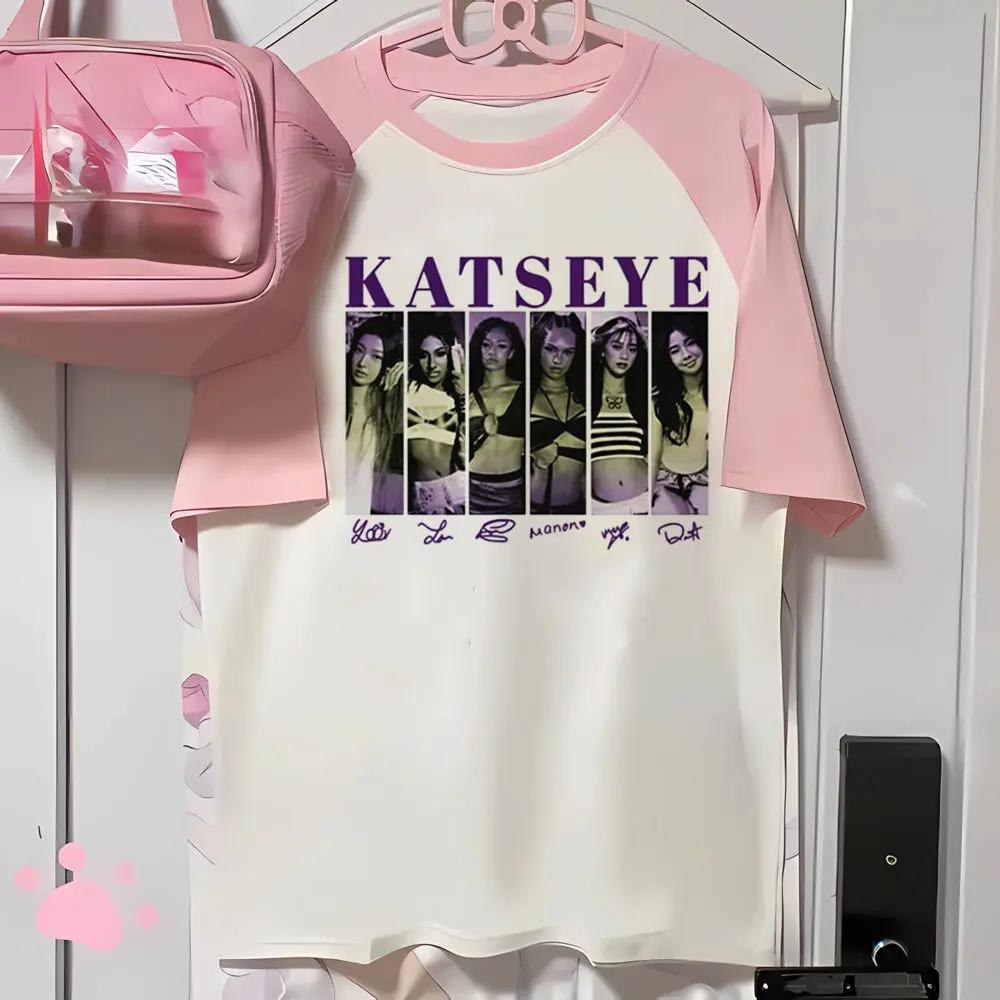 Katseye t-shirt fille années 2000 anime hip hop Pastel harajuku t-shirt années 2000 rétro harajuku e