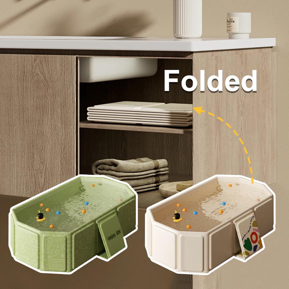 Lavabo bain pliable bébé - Baignoire portable rangement facile intérieur extérieur
