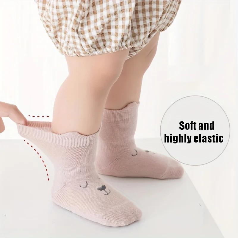 3 paires de chaussettes de sol pour bébé douces, respirantes et antidérapantes avec poignées – Équip