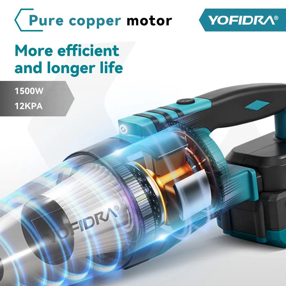 YOFIDRA 1500W 12KPA aspirateur électrique sans fil Portable 2IN1 outil électrique de nettoyage de vo