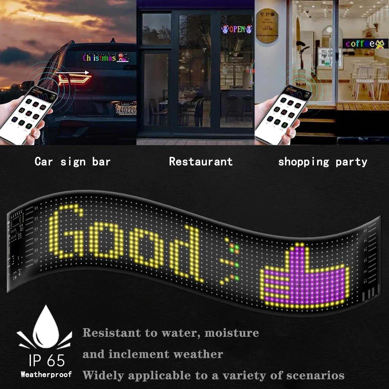 Panneau de pixels matriciel LED, panneaux LED publicitaires lumineux à défilement, panneau de voitur